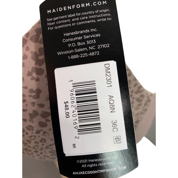 36C Maidenform DM2301 Wireless Smarzone Cups Convertible Straps Bra New - Picture 8 of 12